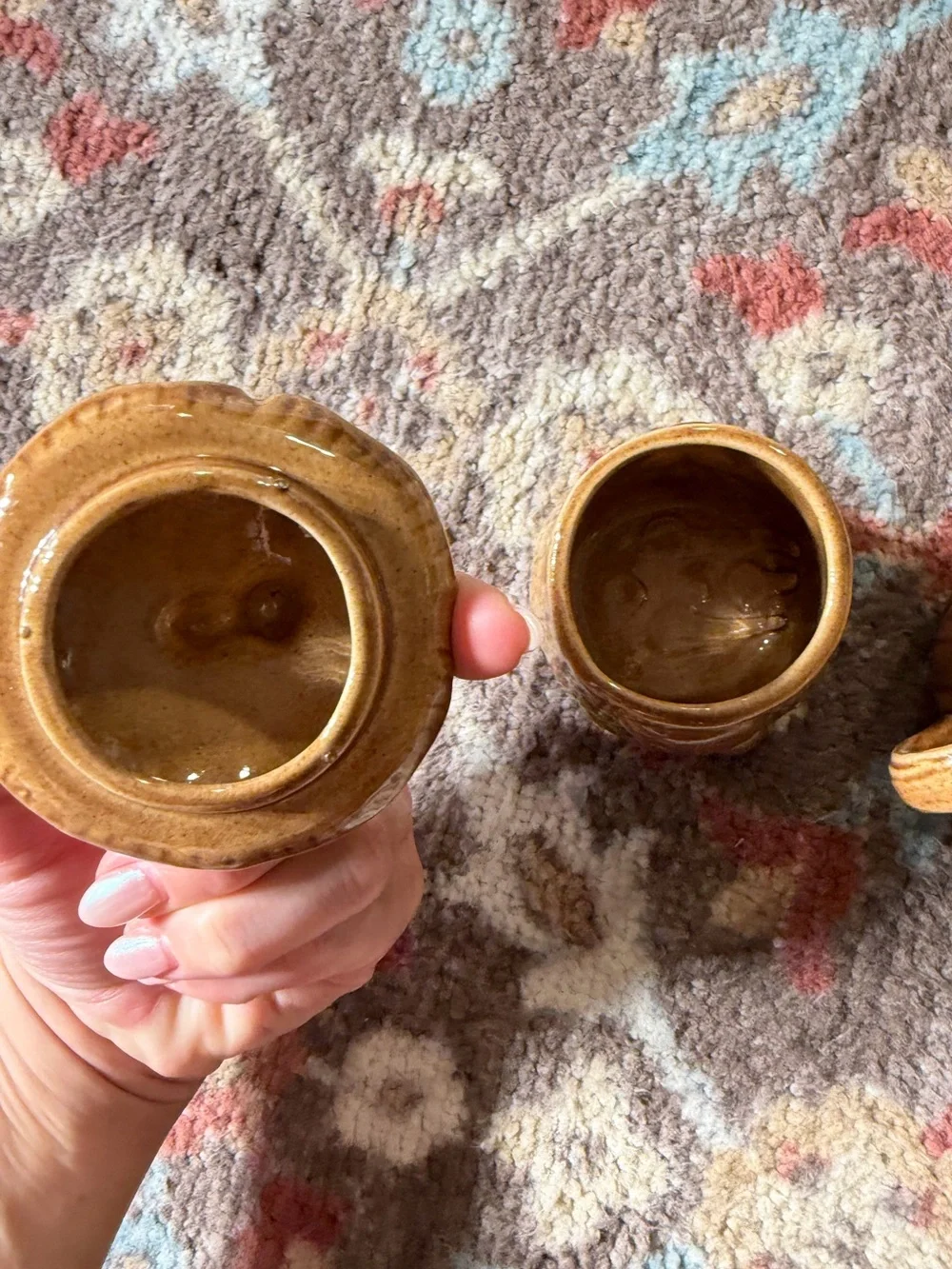 Vintage Woodland Mushroom Cream & Sugar Set | Ceramic Sugar Bowl w/Lid & Creamer